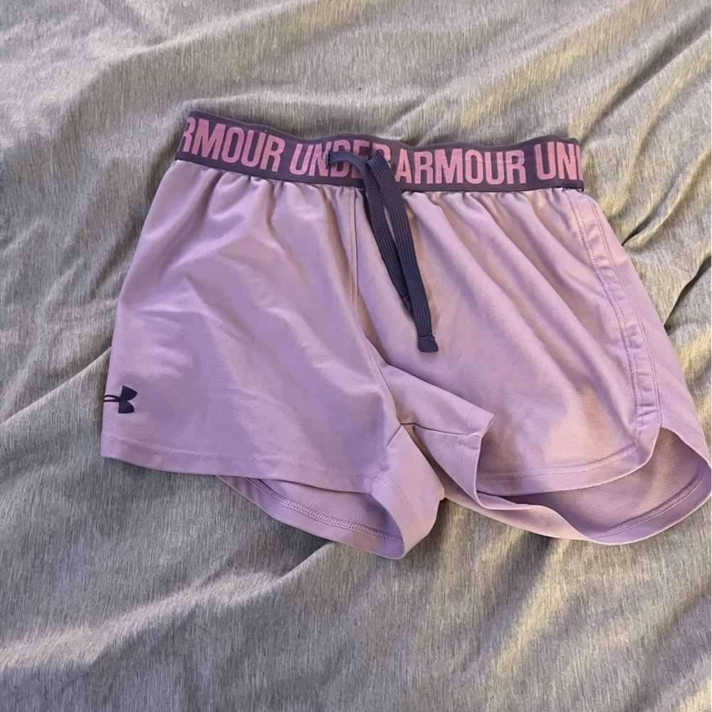 Cute purple under armor shorts.